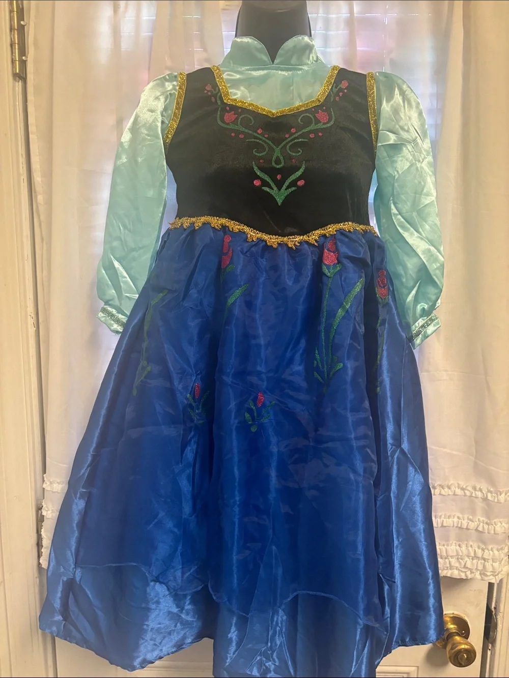 Frozen Anna Kids Blue & Teal Princess Costume Dress